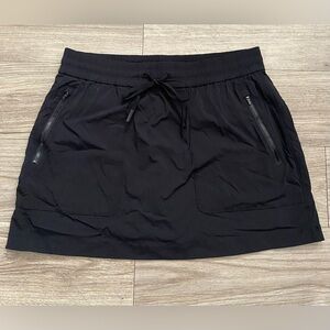 Athleta Black Mini Skirt with Zipper Pockets